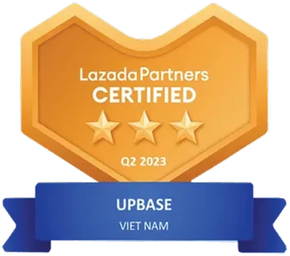 Chứng nhận Lazada Partners Certified 3 sao quý 2/2023 cấp cho UpBase Việt Nam